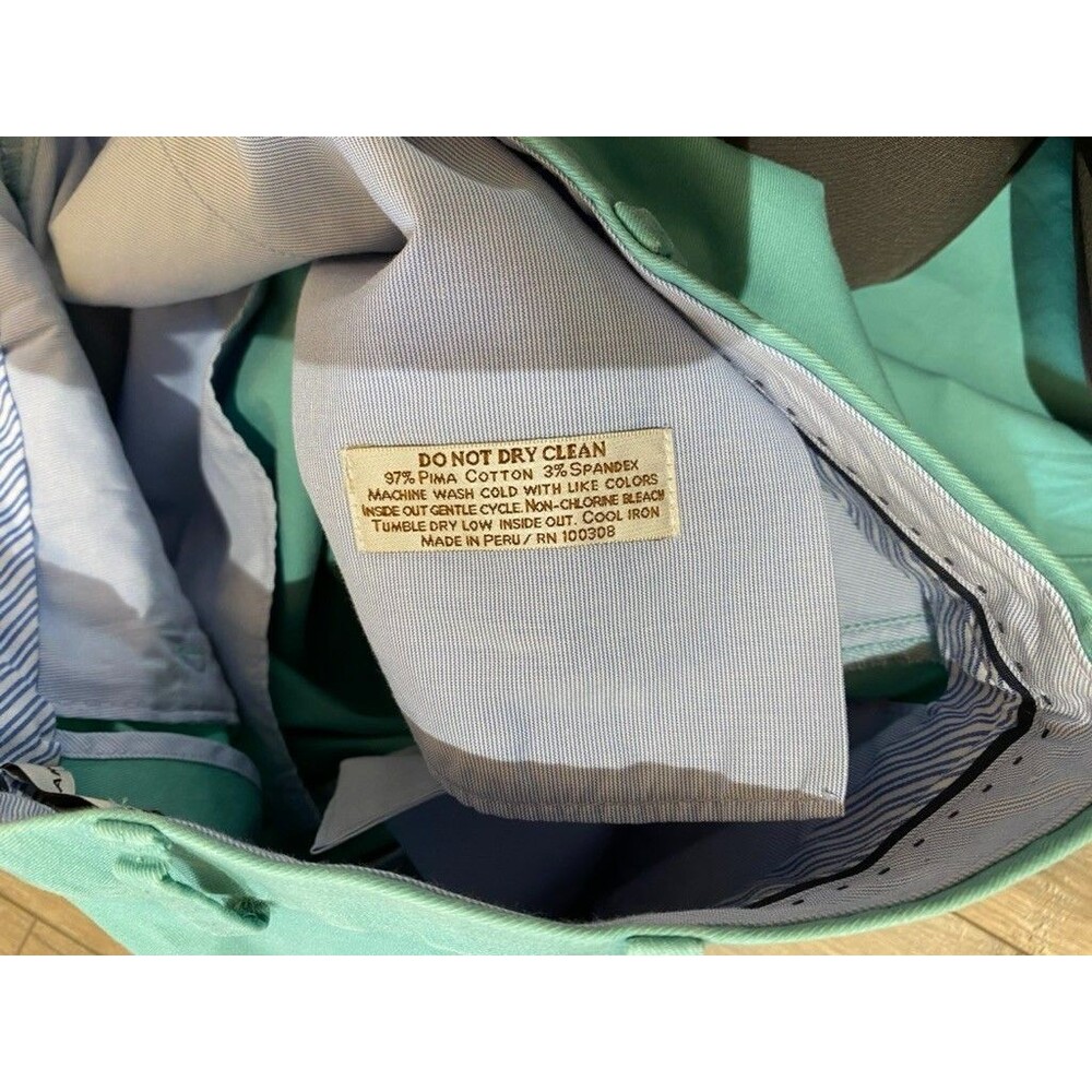 Peter Millar Crown Sport Soft Touch Mens 32x30 Mint Green Stretch Preppy Golf - Picture 4 of 9